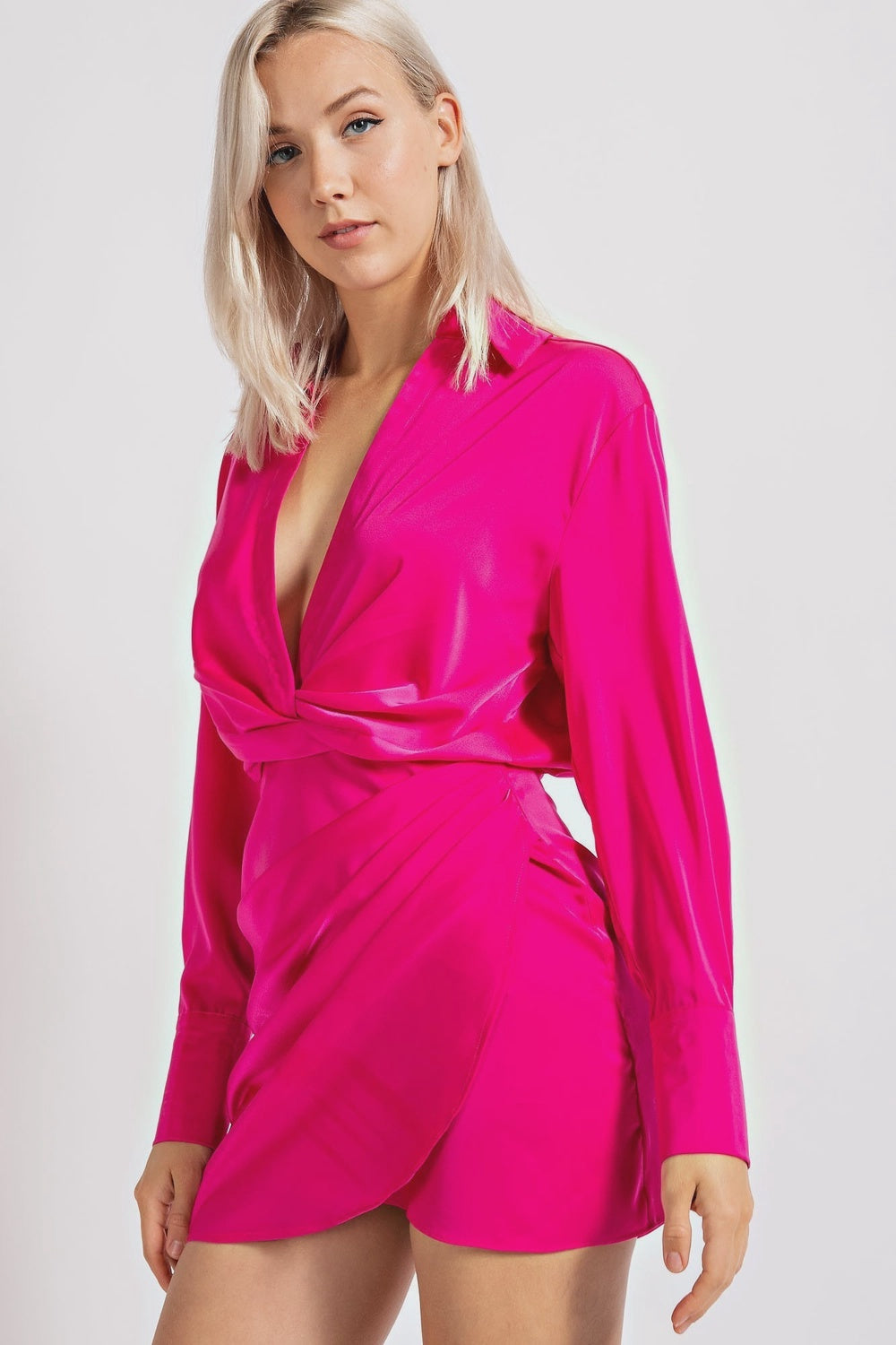 LOVE SILK FANCY MINI DRESS