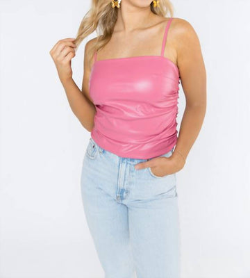 SO FETCH FAUX LEATHER TOP