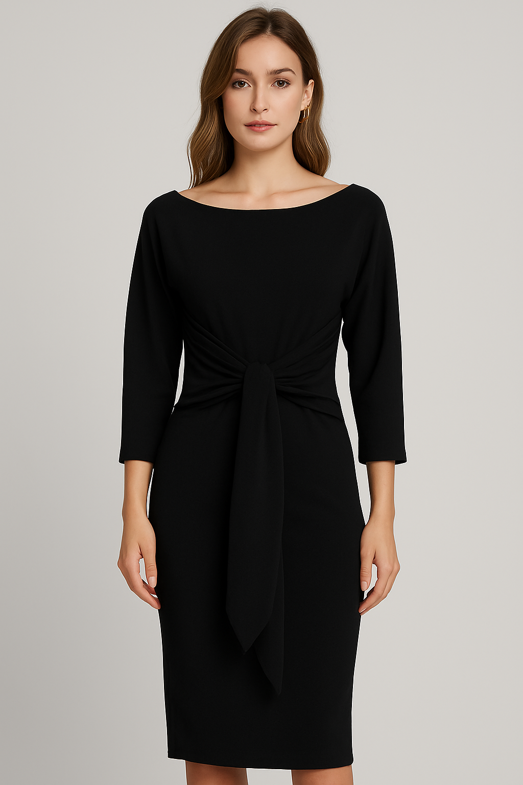 MABLE TIE SWEATER DRESS