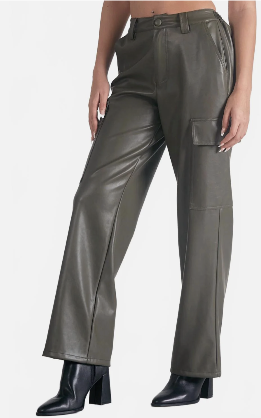 CARGO LEATHER WIDE LEG