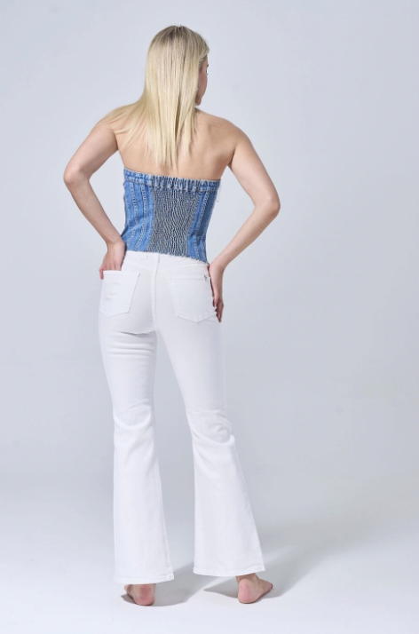 WHITE FLARE JEAN