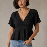 The Black Flame Peplum Top