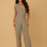 Holiday V-Neck Tweed Jumpsuit - Ivory Multi
