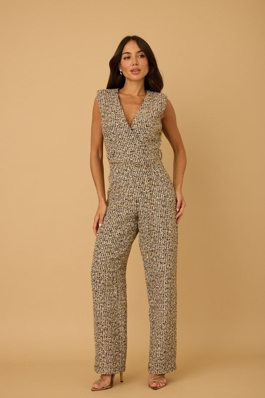 The Nova Tweed Jumpsuit
