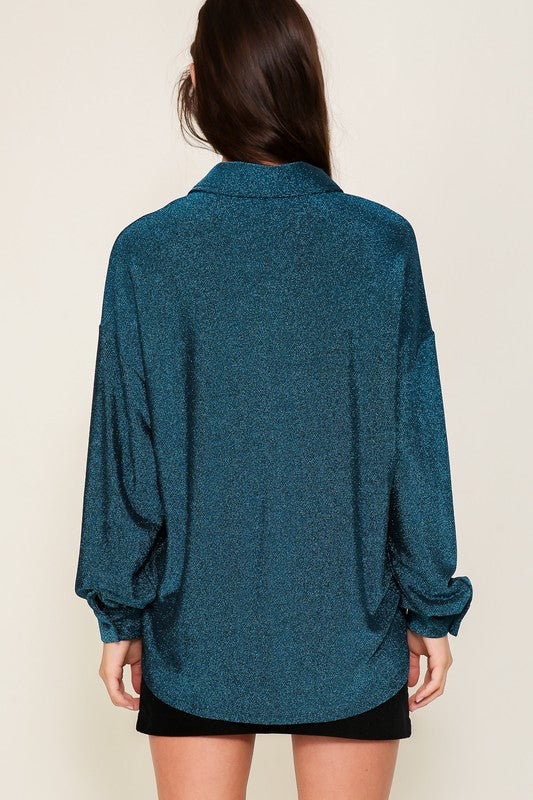Shimmer Glitter Buttondown