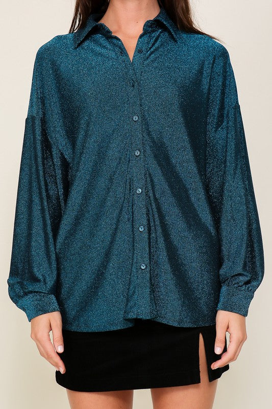 Shimmer Glitter Buttondown