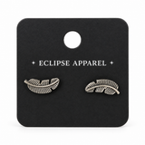 Fallen Feather Stud Earrings
