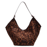 Leopard Suede Hobo Bag