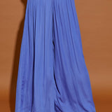 Royal Blue Twist Front Wide Leg Pants