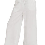 Woven Crepe Elastic Band Waist Pant By Zenana