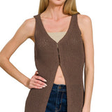 Knit Sweater Vest  by Zenana