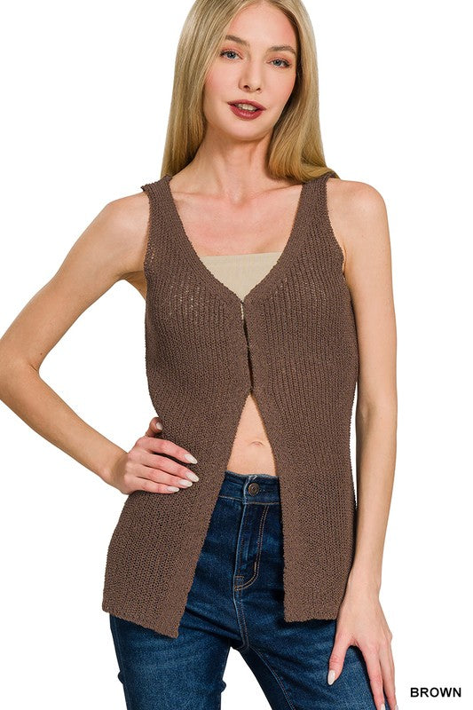 Knit Sweater Vest  by Zenana