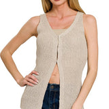 Knit Sweater Vest  by Zenana