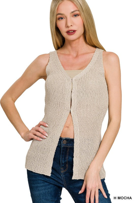 Knit Sweater Vest  by Zenana
