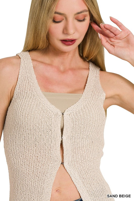 Knit Sweater Vest  by Zenana