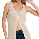 Knit Sweater Vest  by Zenana