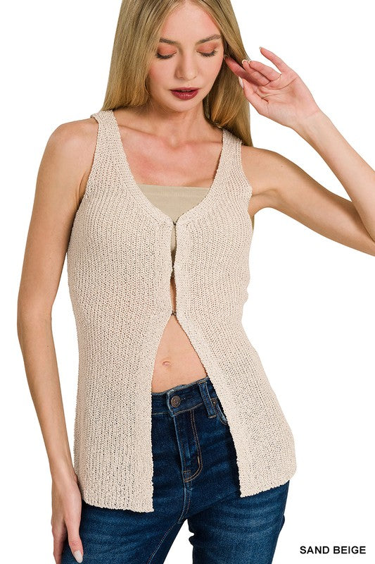 Knit Sweater Vest  by Zenana