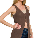 Knit Sweater Vest  by Zenana