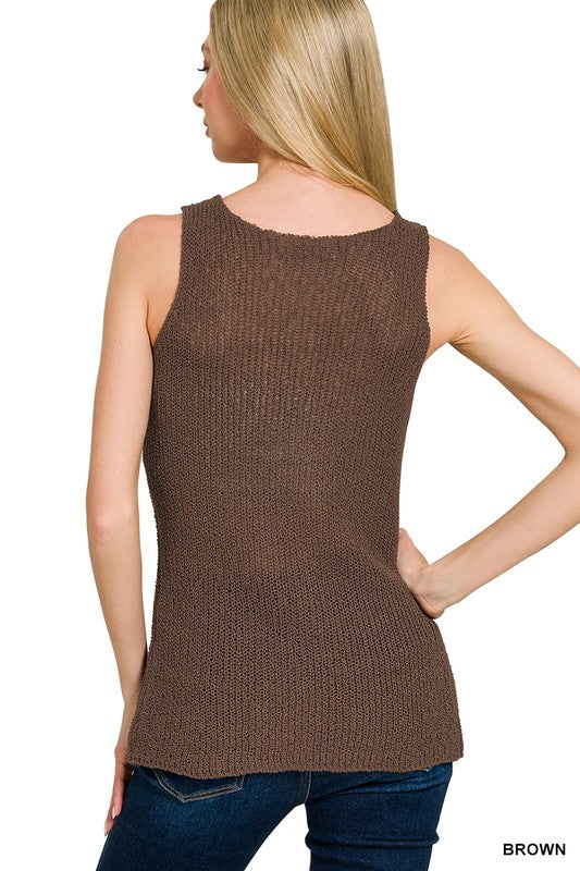 Knit Sweater Vest  by Zenana