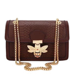 Faux Leather Bee Crossbody