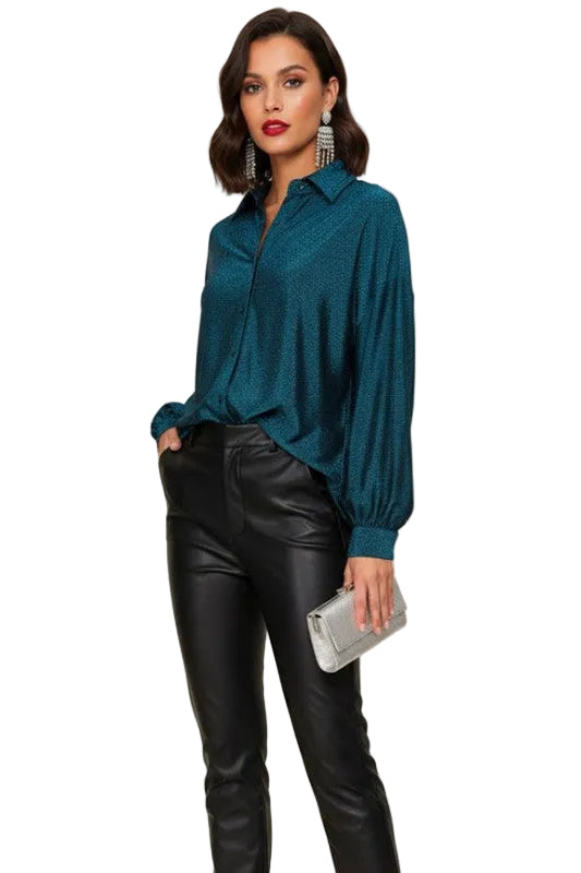 Shimmer Glitter Buttondown