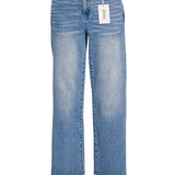 Medium Washed Cropped Wide Leg Denim - ZENANA