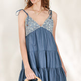 BLUEBELL BABYDOLL WOVEN MINI DRESS