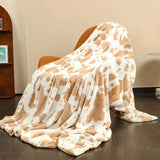 Luxe Cow Print Throw Blanket