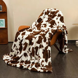 Luxe Cow Print Throw Blanket