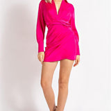 LOVE SILK FANCY MINI DRESS