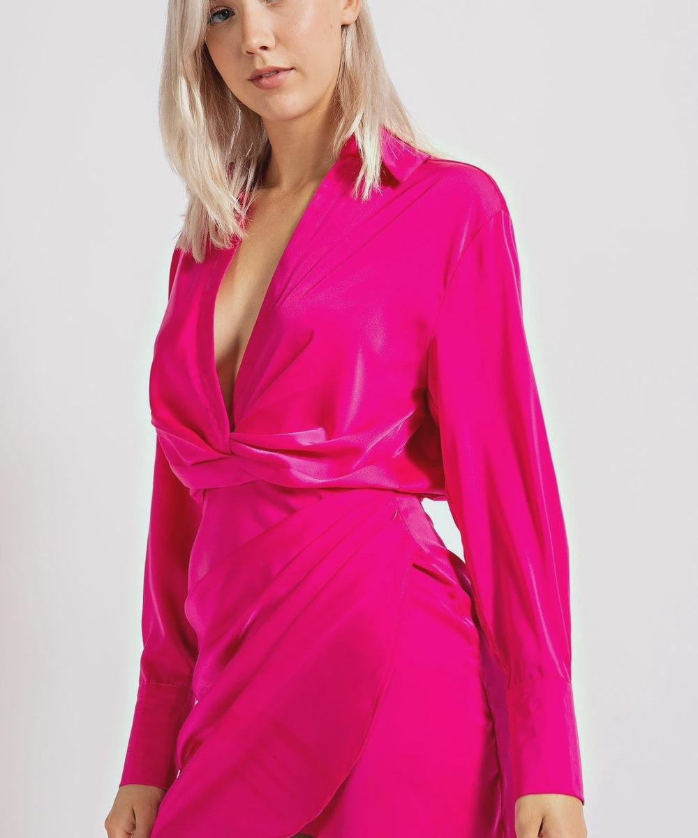 LOVE SILK FANCY MINI DRESS