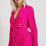 LOVE SILK FANCY MINI DRESS