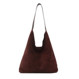 Soft Suede Slouch Shoulder Bag