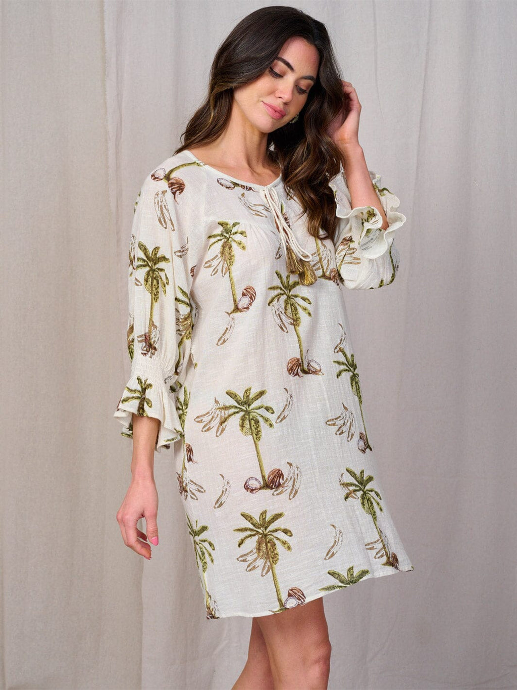 Palm Print Shift Dress
