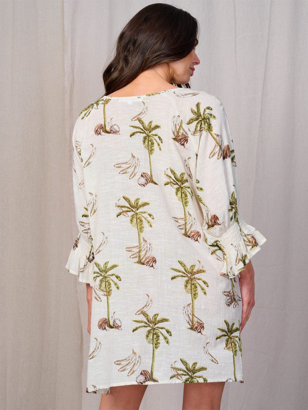 Palm Print Shift Dress