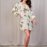 Palm Print Shift Dress