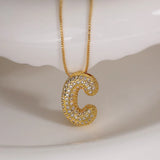 Bubble Letter Initial 18k Gold Plated