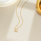 Clover Charm Enamel Necklace