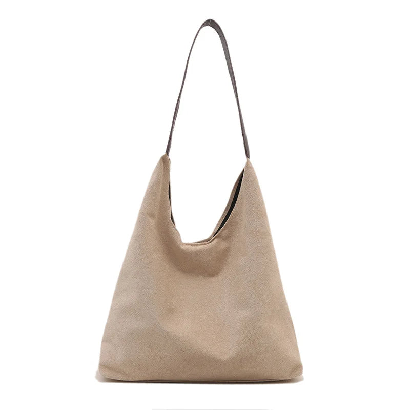 Soft Suede Slouch Shoulder Bag
