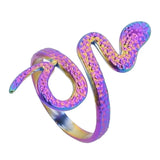 Holographic Serpent Wrap Ring