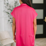 All of My Business Collared Shirt Dress