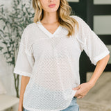 Beginning to Care Textured Oversized Top