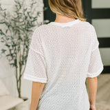 Beginning to Care Textured Oversized Top