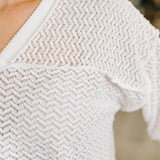 Beginning to Care Textured Oversized Top