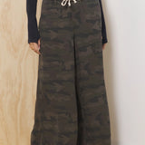 Camo Tencel Wide Leg Pant