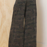 Camo Tencel Wide Leg Pant