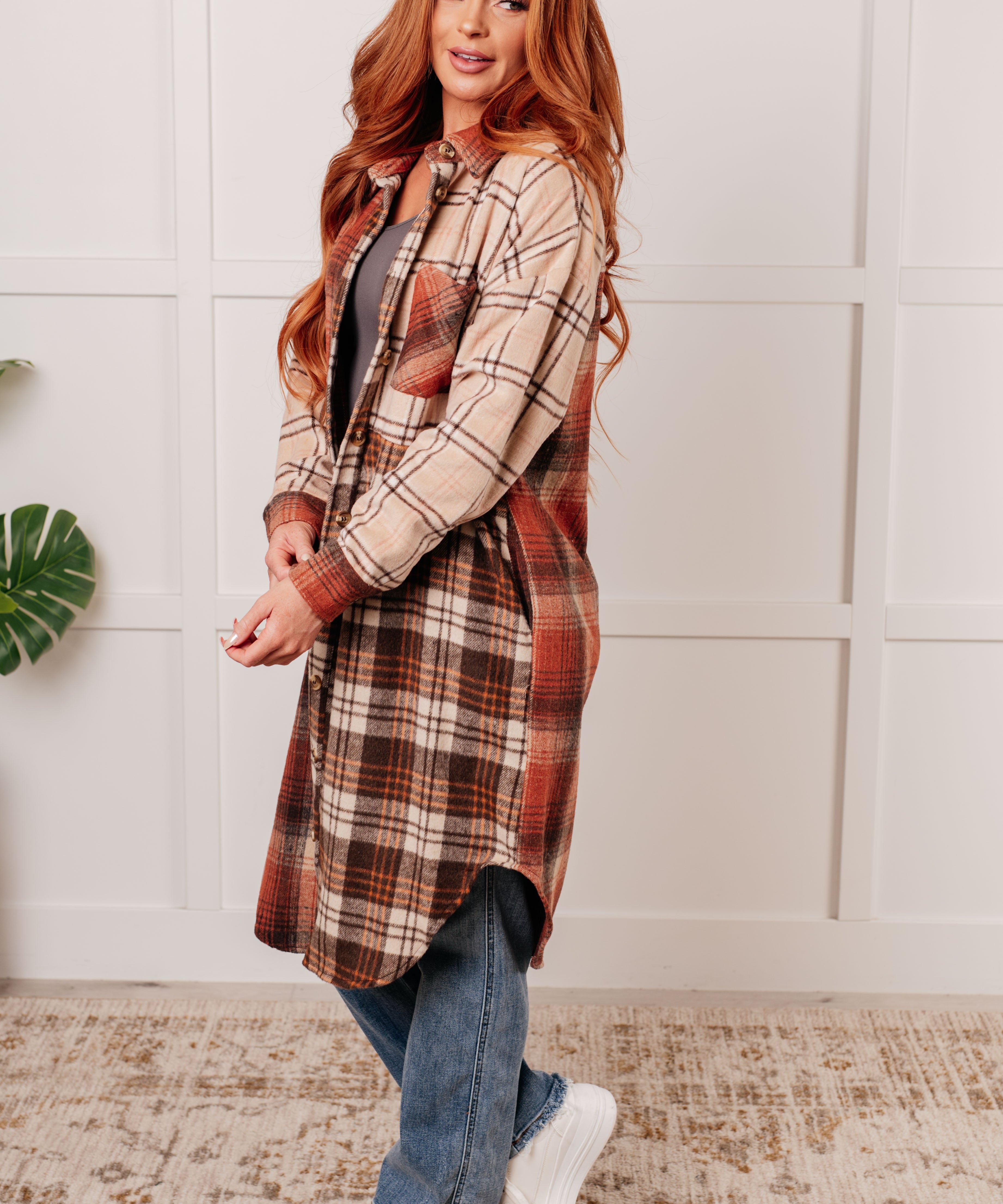 Cabin Fever Flannel Plaid Oversized Shacket