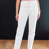 Charlene High Rise Jogger in Ecru