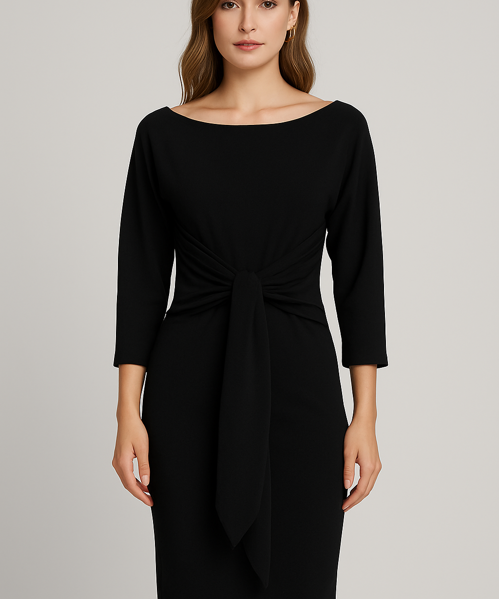 MABLE TIE SWEATER DRESS