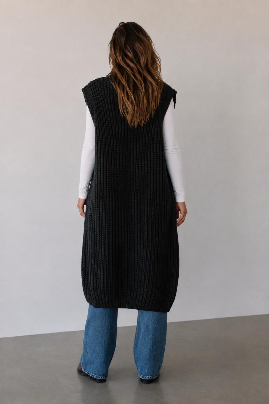 The Ember Cable Knit Duster Vest